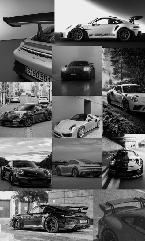 Cars Collage Wallpaper, Car Collage Wallpaper, Sport Cars Aesthetic, Sports Car Aesthetic, Car Collage, Aesthetic Dark Wallpaper, Porsche Aesthetic, Black Car Wallpaper, College Wallpaper