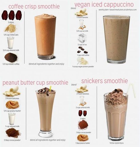 Weight Drinks, Recipes Easy Quick, Resep Smoothie, Fruit Smoothie Recipes Healthy, Protein Shake Smoothie, Smoothie Recipes Healthy Breakfast, Dinner Recipes Easy, Protein Shake Recipes, Easy Smoothie Recipes