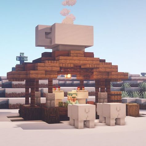 Typface в Instagram: «Finishing off the winter themed posts is this coffee / hot chocolate stall! Having a cold morning, and need something to warm you up? Just…» Minecraft Building Designs, Having A Cold, Minecraft Building Blueprints, Minecraft Earth, Minecraft Kingdom, Cottage Core Home, Minecraft City Buildings, Minecraft Redstone, Creative Building