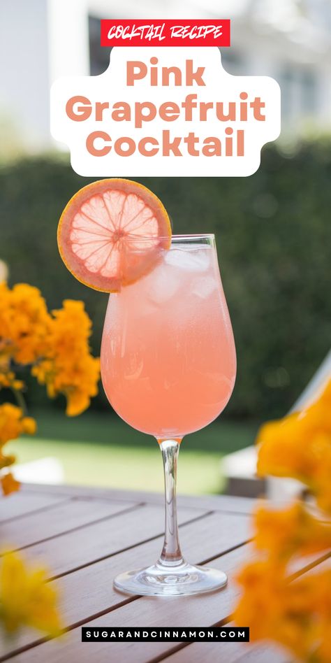 Pink Grapefruit Cocktail, Prosecco Cocktails Easy, Fall Cocktails Easy, Grapefruit Cocktail Recipes, Grapefruit Drink, Cranberry Sangria, Cocktail Cupcakes, Grapefruit Bitters, Mimosa Cocktail