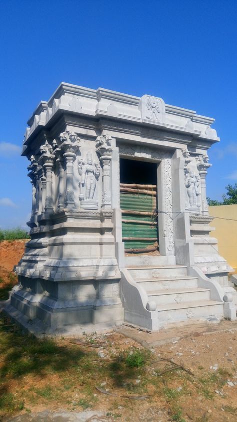 Murugesan Isthapathi Temple stone work 9715774689 , 9677832746 Dev Ghar, Temple Work, Cement Work, Neoclassical House, Indian Temple Architecture, Stone Temple, Temple Design For Home, Pillar Design, Building Elevation