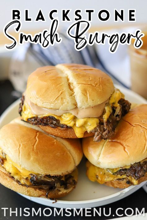 Black Stone Hamburgers, The Best Smash Burger Recipe, Griddle Burgers Recipe, Black Stone Sandwich Recipes, Home Burgers Recipe, Black Stone Electric Griddle Recipes, Blackstone Grill Recipes Smash Burger, Smash Burgers Recipe, Blackstone Griddle Smash Burgers