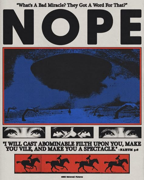 Nope Poster, Nope 2022, Cool Poster Designs, Posters To Print, Jordan Peele, Film Poster Design, I Love Cinema, Dorm Posters, Movie Poster Wall