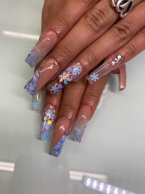 Encapsulated Christmas Nails, Encapsulated Flower Nails Acrylics, Encapsulated Glitter Nails Acrylics, Encapsulated Snowflake Nails, Fingernails Designs, Pink Encapsulated Nails Glitter, Encapsulated Nails, Fingernail Designs, Nail Room