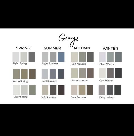 Warm Gray Color Palette, Light Summer Color Palette, November Colors, Soft Autumn Color Palette, Outfit Dark, True Autumn, Summer Palette, Colour Analysis, Curated Closet