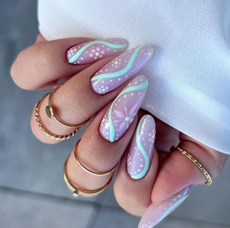 june nails Acrylic Dip Nails, Bright Summer Nails Designs, June Nails, Swirl Nail Art, Unghie Sfumate, Fun Summer Nails, Bright Summer Nails, Cute Spring Nails, Spring Nail Designs