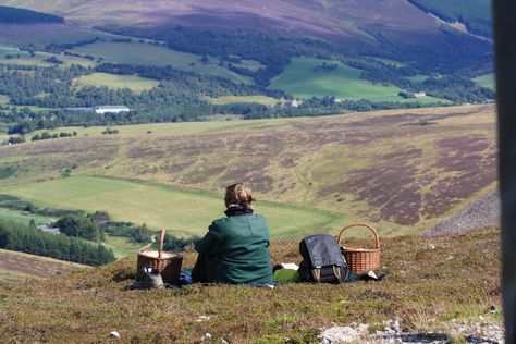 Picnic On A Hill, Basket Picnic, Stunning Scenery, Picnic Spot, A Hill, Wicker Basket, The Sun, Sun, Boots