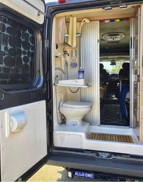 Add A Bathroom, Camper Hacks, Kombi Home, Van Conversion Interior, Camping Toilet, Campervan Life, Build A Camper Van, Van Life Diy, Build A Camper