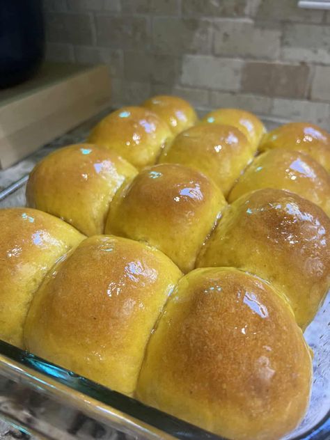 Pumpkin Dinner Rolls Pumpkin Dinner Rolls, Pumpkin Sourdough, Pumpkin Dinner, Sourdough Rolls, Impressive Dinner, Sourdough Starter Discard Recipe, No Rise Bread, Fall And Thanksgiving, Yeast Rolls