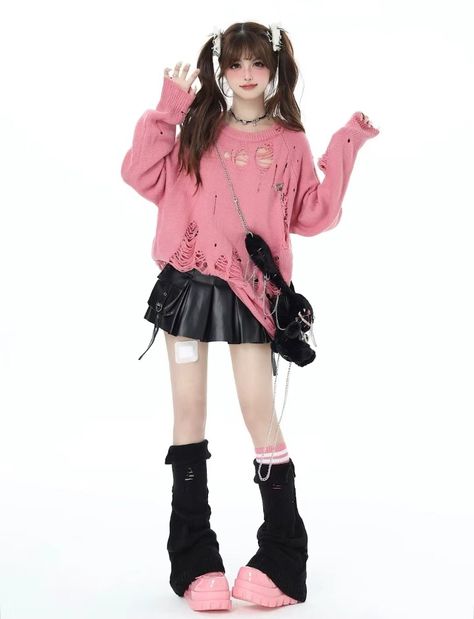 Pose Mannequin, Japanese Fashion Women, Leg Warmers Outfit, Female Clothes Outfits, Chinese Fashion, Asian Outfits, Pink Outfits, Fashion Design Clothes, Really Cute Outfits