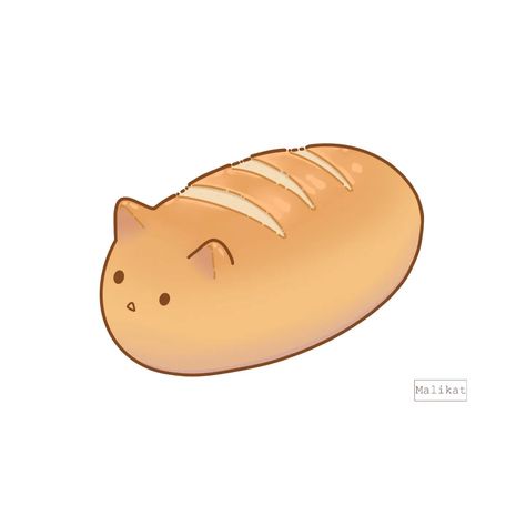 Bread cat commission I did for @theleemmachine ty for giving me something to draw in these trying art block times :') 💖 Bread Aesthetic Drawing, Bread Cute Drawing, Bread Illustration Cute, Cat Bread Drawing, Cute Bread Drawings, Cat Loaf Drawing, Cute Dogs Drawing, Bread Doodle, Baking Cartoon