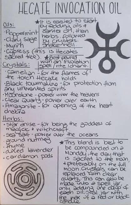 Herbs For Hekate, Hecate Oil Recipe, Hekate Key Tattoo, Hecate Key Tattoo, Lilith Oil Recipe, How To Work With Hecate, Hecate Herbs, Hekate Sigil, Hecate Sigil