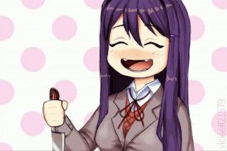 Yuri Ddlc Knife, Yuri Ddlc Gif, Ddlc Gif, Doki Doki Yuri, Yuri Gif, Discord Gifs, Ddlc Yuri, Lost Silver, Yuri Ddlc