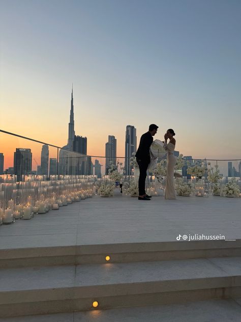 Rich Proposal Aesthetic, Proposal Ideas Family, Proposal On Boat, Proposal With A View, Proposal Ideas Rooftop, Proposal Switzerland, Proposal Ideas Garden, Rich People Wedding, Will You Marry Me Aesthetic