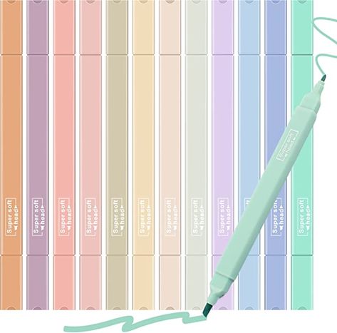 Cute Markers, Bible Highlighters, Cute Highlighters, Pastel Highlighters, Erasable Highlighters, Eye Highlighter, Pastel Highlighter, Highlighter Set, Dry Eye