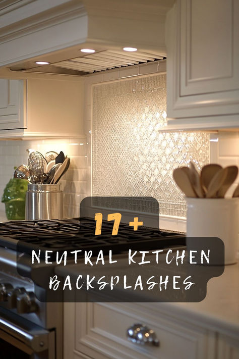 Elevate your kitchen with chic neutral backsplash ideas. Click to explore how subtle tones can transform your space! 🍴🏡 #NeutralBacksplash #KitchenDesign #HomeRenovation #ElegantInteriors #DecorTips Kitchen Backsplash Ideas With Greige Cabinets, Kitchen Backsplash White Oak Cabinets, Neutral Glass Tile Backsplash Kitchen, Neutral Stone Backsplash Kitchen, Neutral Backsplash Kitchen Subway Tile, Backsplash Kitchen Beige Cabinets, White Kitchen With Beige Backsplash, White Kitchen Beige Backsplash, Kitchen Backsplash Off White Cabinets