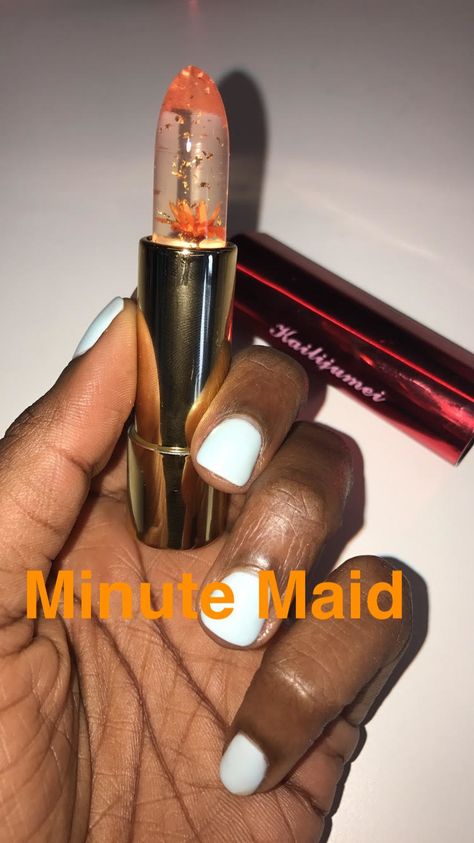 I don't think you ready for this jelly. Diy Jelly Lipstick, Real Makeup, Diy Jelly, Flower Lipstick, Jelly Flower, Jelly Lipstick, How To Make Crystals, Minute Maid, Orange Flower