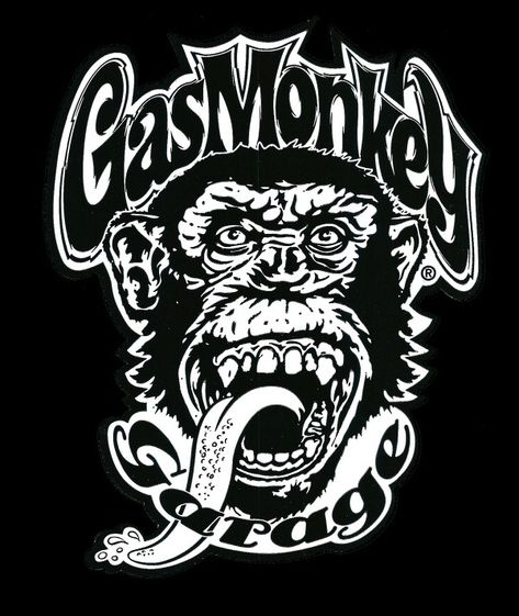 Gas Monkey Logo Gas Monkey Garage Logo, Garage Logo, Monkey Stickers, Monkey Logo, Gas Money, Monkey Garage, Gas Monkey Garage, Gas Monkey, Racing Art