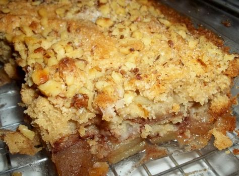 Apple Walnut Dessert: Photo - 14 | Just A Pinch Recipes ~ to cut back on the sugar use Pure Maple Syrup Apple Walnut Dessert, Walnut Dessert Recipes, Apple Walnut Pie, Walnut Recipes Dessert, Walnut Dessert, Pumpkin Cranberry Bread, Recipe Using Apples, Apple Pie Bread, Walnut Pie