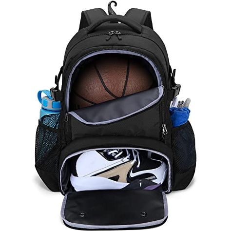 DSLEAF Basketball Bag, Soccer Backpack with Ball Compartment & Shoe Compartment for Basketball, Soccer, Volleyball Sports Volleyball Equipment, Soccer Backpack, Volleyball Bag, Basketball Backpack, Basketball Accessories, Soccer Bag, Baseball Bag, Basketball Bag, Sport Volleyball