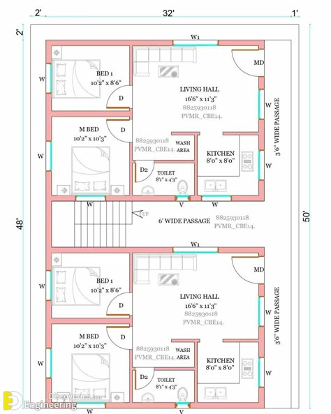 Small Apartment Building Plans, Small House Design Floor Plan, Micro House Plans, Boil Lemons, 30x40 House Plans, Small Apartment Building, Bungalow Floor Plans, Affordable House Plans, Small House Design Exterior