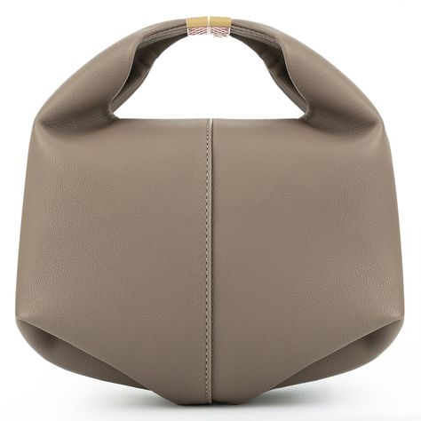 PRICES MAY VARY. 【NOTE】: This is a small size bag. SIZE: 8.27 × 7.09 × 3.94 inch. 【Cruelty-Free Material】This dumpling shoulder bag is crafted from vegan leather that is both environmentally friendly and cruelty-free. If there is any smell, please ventilate it and leave it for a while to dissipate. 【Chic and Trendy Design】This chic luxury designer top handle handbag is crafted with PU fabric, featuring a stylish lychee grain leather design that adds a touch of sophistication to your look. 【Versa Luxury Hobo Bag With Detachable Handle For Everyday Use, Faux Leather Bags, Modern Faux Leather Hobo Bag With Detachable Handle, Luxury Shoulder Bag With Detachable Handle For Fashion Statement, Modern Cream Hobo Bag With Detachable Handle, Chic Taupe Shoulder Bag With Detachable Handle, Trendy Work Outfit, Everyday Purse, Retro Bags