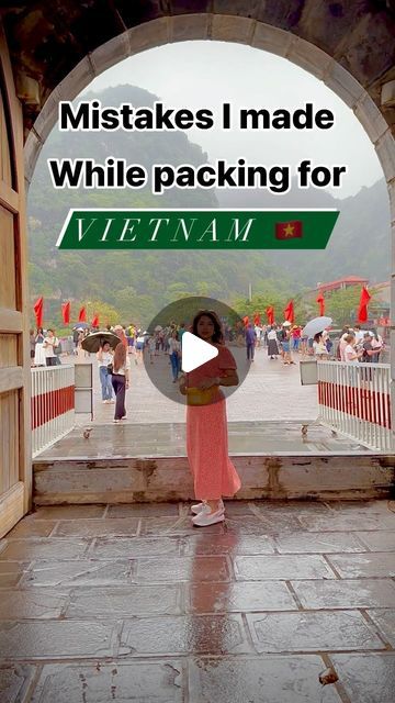 Parnika Pahwa Khurana on Instagram: "OMG! Vietnam Packing Fails! Don’t Repeat My Mistakes! #VietnamTrip #TravelFail #TravelTips   So you’ve booked your dream Vietnam vacay and you’re ready to shop till you drop, right?  Hold on, babe!  Packing for Vietnam is a whole different ball game.   Let’s just say my first trip was a hilarious (slightly disastrous) learning experience. Here’s what I WISH I knew:  1. Temple(Paguda faux pas):Turns out those cute crop tops aren’t exactly appropriate. Not just crop tops, I was in a full dress with cut sleeves but had to wear a sarong! Respect the culture and pack clothes that cover your SHOULDERS till KNEES.  Think breezy maxi dresses, comfy linen pants, and lightweight scarves (perfect for multiple outfits!). #RespectfulTravel #TempleHopping  2. Forget Vietnam November Outfits, What To Pack For Vietnam Trip, Sapa Vietnam Outfit Idea, Vietnam Trip Outfit, Outfits For Vietnam Trip, Sapa Vietnam Outfit, Vietnam Ootd Travel Outfits, Vietnam Vacation Outfits, Vietnam Travel Outfit