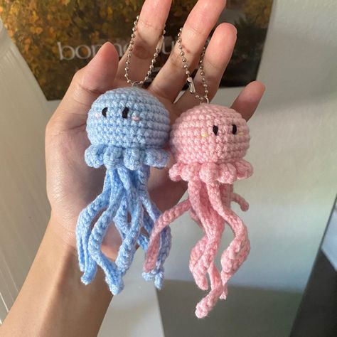 Jellyfish Keychain, Crochet Keychains, Jellyfish, Keychains, Toys, Crochet, Animals