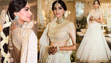 Lehenga Designs For Wedding, Golden Bridal Lehenga, Khmer Clothes, Bollywood Theme, Bridal Lehenga Designs, Princess Prom Dresses, Khmer Wedding, Bollywood Wedding, Sonam Kapoor