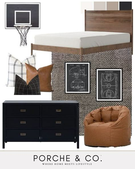 Boys Room Oak Furniture, Parkour Bedroom Ideas, Boys Room Metal Bed, Basketball Teen Room, Teen Boy Football Bedroom, Kids Boy Room Ideas, Big Boy Bedrooms Modern, Simple Boys Bedroom, Teenager Boy Room