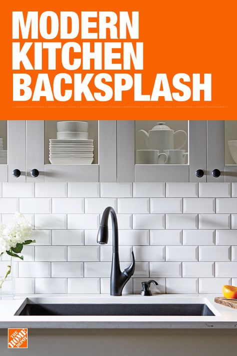 The Home Depot has everything you need for your home improvement projects. Click to learn more and shop available modern kitchen backsplash. Kitchen Sink Upgrade, Home Depot Backsplash, Modern Kitchen Backsplash, Diy Kitchen Renovation, Kitchen Backsplash Designs, Garden State, Tuscan Decorating, Kitchen Room Design, Kitchen Tile