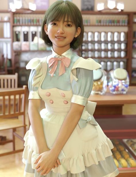 dForce KuJ Cute Maid Cafe Outfit for Genesis 9 | 3d Models for Daz Studio and Poser Maid Cafe Outfit, Maid Cafe Uniform, Cafe Outfit, Mime Artist, Cafe Uniform, Maid Cafe, Express Outfits, Uniform Costume, Winter Coat Outfits