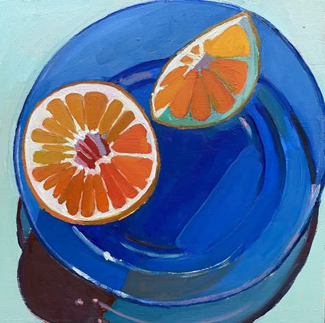 Blue Orange Canvas Art Painting Ideas, Art Painting Ideas, Blue Drawings, Orange Painting, Orange Aesthetic, Orange Art, First Fathers Day, Blue Painting, The 5th Of November