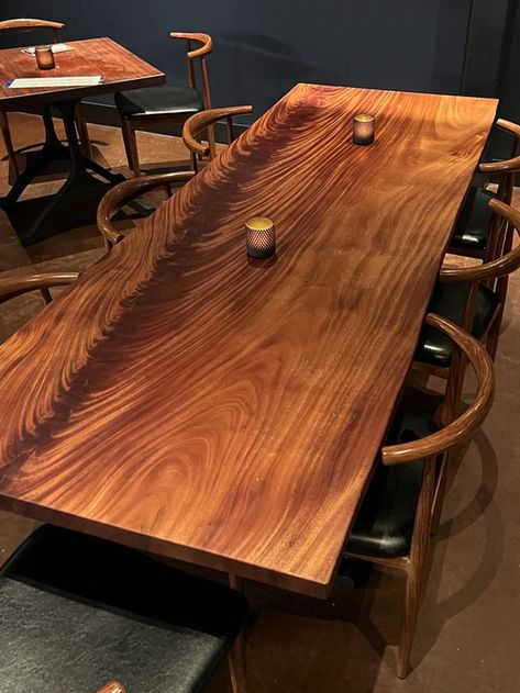 Wood Slab Table, Mahogany Dining Table, Slab Table, Live Edge Wood, Live Edge Table, The Restaurant, Live Edge, Lumber, Conference Room Table