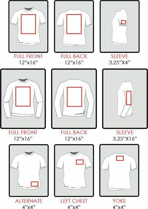 HTV sizing for shirts. How big do I make my image? Vinyle Cricut, Sublimacion Ideas, Idee Cricut, Logo Placement, Silhouette Tutorials, Customized Products, Vinyl Shirts, Diy Cricut, Shirt Quilt