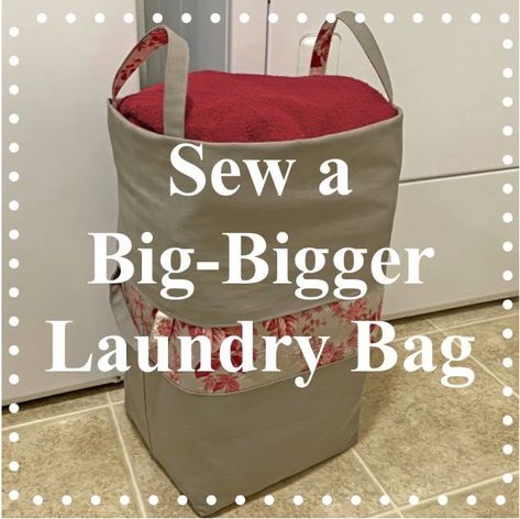 Laundry Basket Sewing Pattern, Laundry Bags Diy, Bag Sewing Tutorial, Storage Pods, Nancy Zieman, Diy Laundry, Diy Bags, Bag Sewing, New Watch