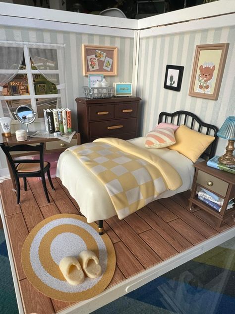 Bedroom Diorama, Room Diorama, Gunpla Diorama, Spider House, Miniature Bedroom, Mini Room, Doll Furniture Diy, Diy Doll Miniatures, Mini Doll House