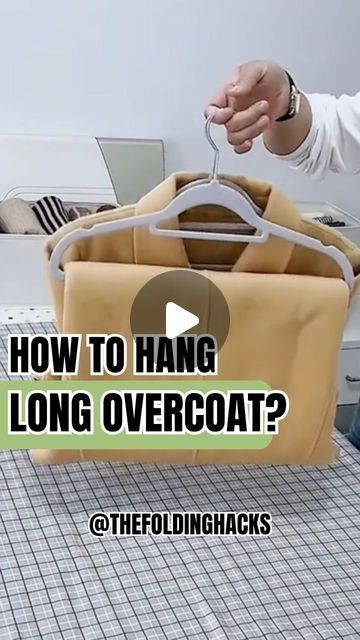 Folding Hacks, Long Sweater Jacket, Diy Clothes Hacks, Packing Hacks Clothes, Wardrobe Organisation, Packing Clothes, Clothes Organization Diy, Organisation Hacks, Long Overcoat