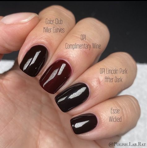 Opi Lincoln Park After Dark Gel, Link In Park After Dark Nails, Fall Dip Nail Colors 2023, Lincoln Park After Dark Opi Dip, Lincoln Park After Dark Nails, Opi Dark Colors, Dark Dip Nails, Lincoln Park After Dark Opi, Nail Art Classy