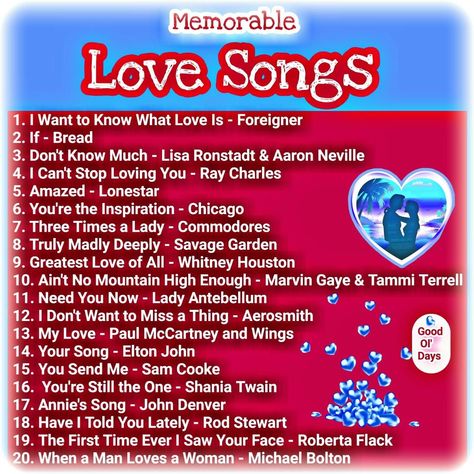 90s Love Songs, 80s Music Challenge, Good 80s Songs, 80s Love Songs, Happy Songs Playlist, 80s Music Playlist, Rock Love Songs Playlists, Anniversary Songs, Positive Songs