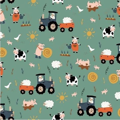 Farm Mural, Activity Box, Club Poster, Simple Iphone Wallpaper, Baby Themes, Scandi Style, Farm Life, Pattern Wallpaper, Kids Party