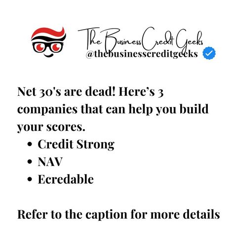 These accounts will help you build business credit in less than 90 days. Comment “bootcamp” for full guide Business Credit Building, Building Business Credit, Build Business Credit, Credit Building, Build Business, Business Address, Building Business, Small Business Advice, Business Credit