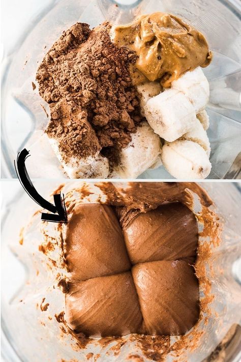 Nice Cream Bowl, Chocolate Nicecream Bowl, Banana Ice Cream Healthy 3 Ingredients, Vitamix Banana Ice Cream, Banana Chocolate Dessert, Healthy Desserts With Bananas, Food Processor Recipes Healthy, Banana Ice Cream Healthy, Nice Cream Recipes