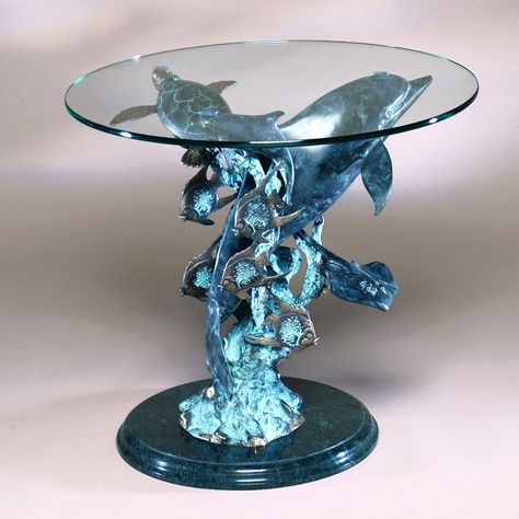 Dolphin Decor, Nautical Table, Ocean Decor, Console And Sofa Tables, End Tables With Storage, Coffee Table Accents, Sea World, Nautical Decor, Functional Design