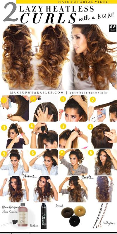 Tutorial Chignon, Super Easy Hairstyles, Curl Your Hair, Curls No Heat, Overnight Curls, Heatless Curls, Hair Videos Tutorials, Hair Serum, Great Hair