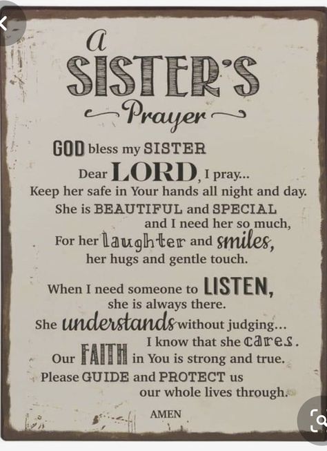 Sisters By Heart Quotes, Beautiful Sister Quotes, Sister Bond Quotes, Prayers For Sister, Clever Sayings, God Encouragement, Sister Love Quotes, Bond Quotes, Sister Poems