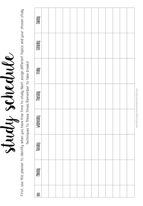 Study Timetable Template, Study Planner Printable Free, Study Schedule Template, Study Planner Free, Timetable Template, Exam Revision, School Timetable, Student Planner Printable, To Do Planner