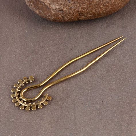 Brass hair fork, Simple bun holder, Ethnic hair Accessory, Handmade hair pin, Hair Pick, Bun Stick Material- Brass 1. Please share your numbers (in personalization box ) as required for shipping address details, and it'll help us to contact you easily. And don't worry about the privacy, we'll keep it safe with us, So try to cooperate with us. :) 2.Customers' satisfaction is our biggest priority, please contact us with any questions/queries for future or existing orders, and we will do our best to make sure you are happy with your order. 3.Please make sure to add the correct address during checkout. You can return your purchased item within 15 days after successful delivery. We offer a 100% "Money Back Guarantee" if you are not satisfied with your purchase. Return charges will be paid by bu Brass Hair Accessories, Bun Stick, Chignon Simple, Simple Bun, Ethnic Hair, Bun Pins, Hair Pick, Handmade Hairpin, Bun Holder