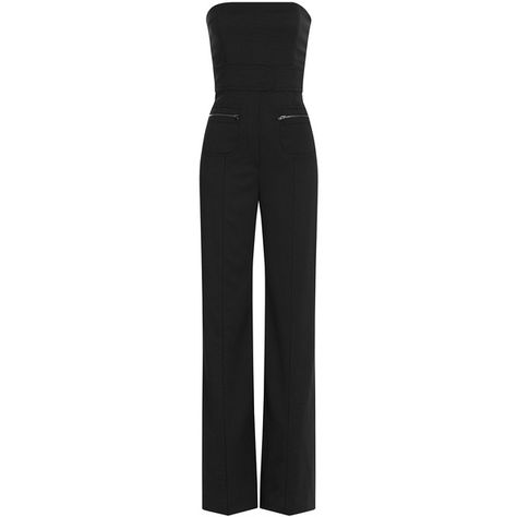 Maison Margiela Wool Jumpsuit (17 710 UAH) ❤ liked on Polyvore featuring jumpsuits, dresses, pants, playsuit, one piece, black, jump suit, wide leg romper jumpsuit, strapless jumpsuit and wool jumpsuit Wool Jumpsuit, Black Strapless Jumpsuit, Jumpsuit Pants, Gender Fluid Fashion, One Piece Black, Fitness Wear Outfits, Wide Leg Romper, Design Moda, Black Playsuit