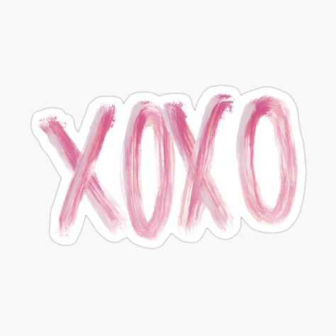 Get my art printed on awesome products. Support me at Redbubble #RBandME: https://www.redbubble.com/i/sticker/Pink-Painted-XOXO-by-PreppyPalace/161208137.EJUG5?asc=u Hot Pink Stickers, Preppy Stickers, Pink Paint, Glossier Stickers, Transparent Stickers, Sticker Design, Vinyl Sticker, Pink